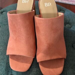 Nordstrom BP Women's Suede Mules - Coral never worn
